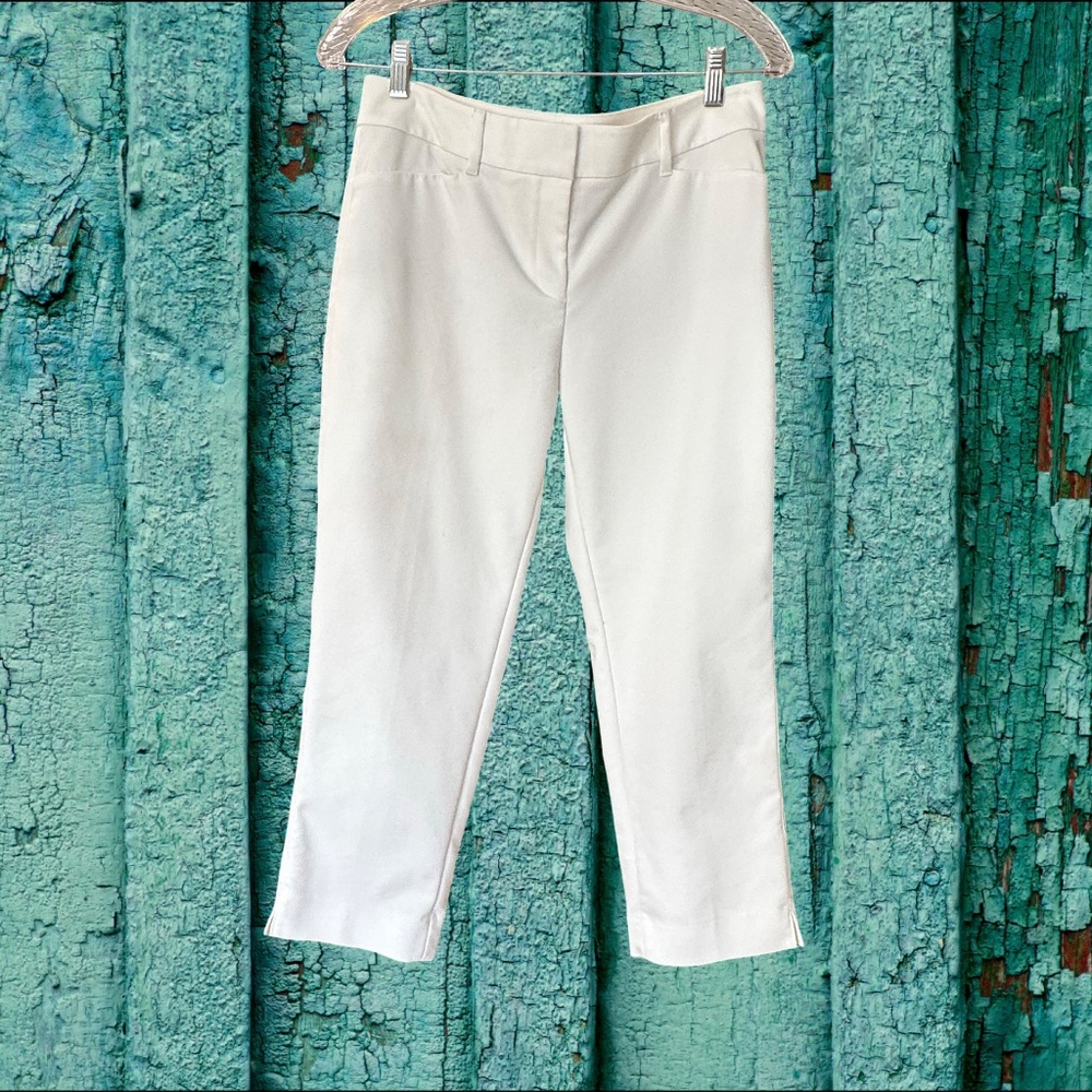 White House Black Market Perfect Form Crop Pant White Size 6 - Picture 8 of 8